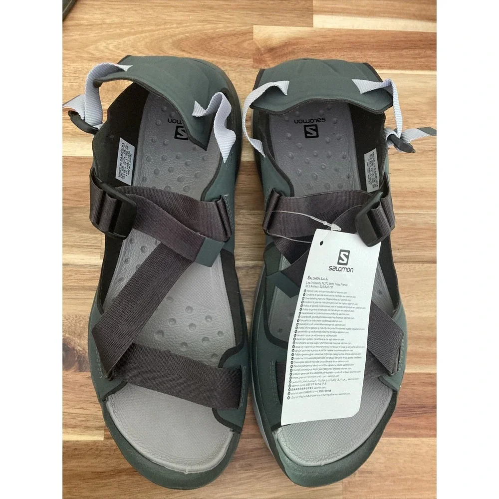 Salomon Unisex TECH Hiking Sandal - Men's 11 Women's 12 - Urban Chic/Pearl Grey